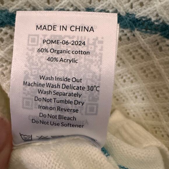 NWT Passenger Clothing Migrate Organic Knitted Jumper Sweater Blue Stripe XL - Picture 11 of 12